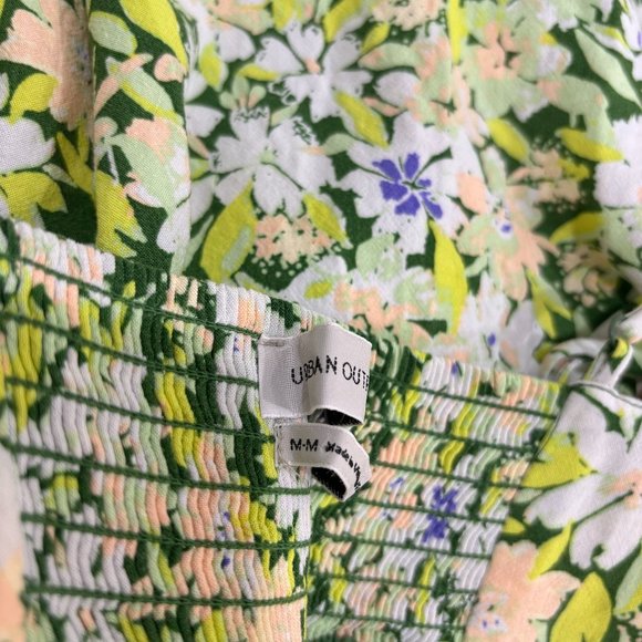 Urban Outfitters Floral Midi Dress - Green and White - Picture 10 of 10